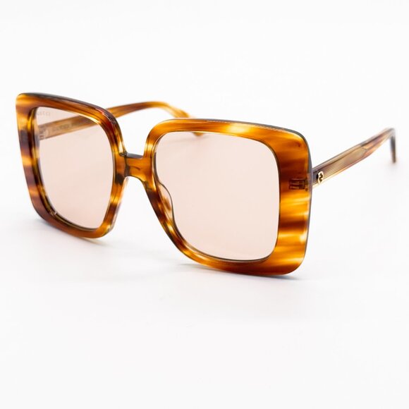 NEW GUCCI GG1314S 003 SUNGLASSES WOMEN HAVANA BROWN OVERSIZED EYEWEAR GUCCI - Picture 5 of 12